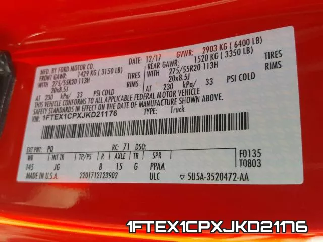1FTEX1CPXJKD21176 фото 2