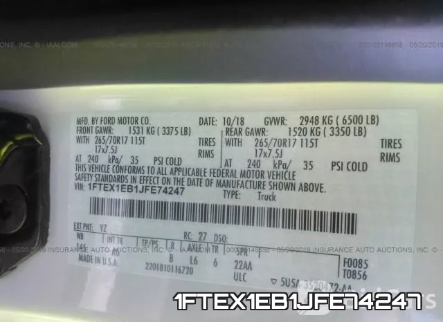 1FTEX1EB1JFE74247 фото 10
