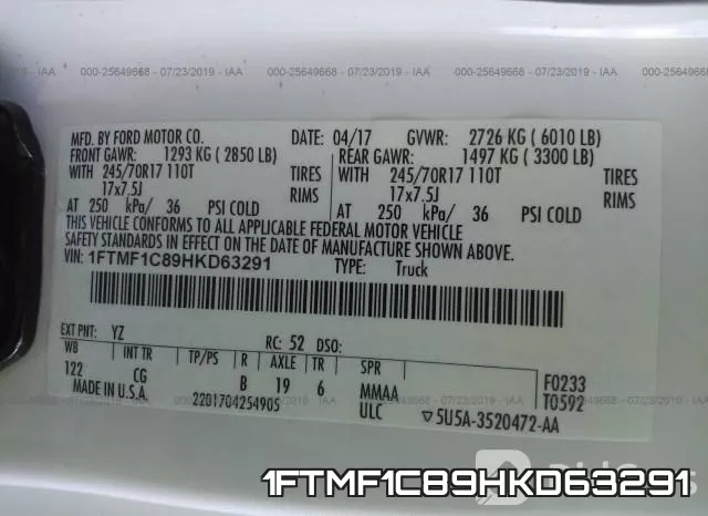 1FTMF1C89HKD63291 фото 10