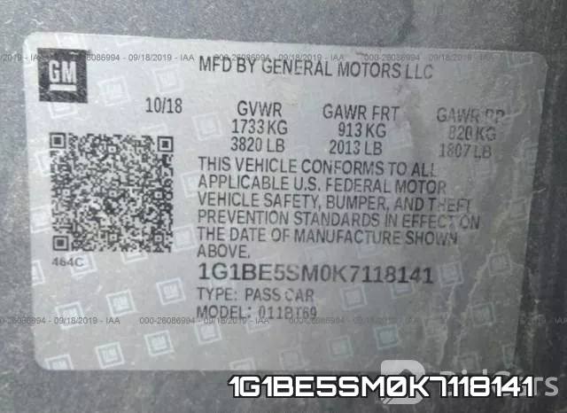 1G1BE5SM0K7118141 фото 10