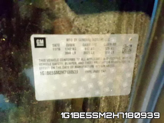 1G1BE5SM2H7180939 фото 2