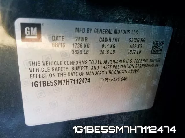 1G1BE5SM7H7112474 фото 2