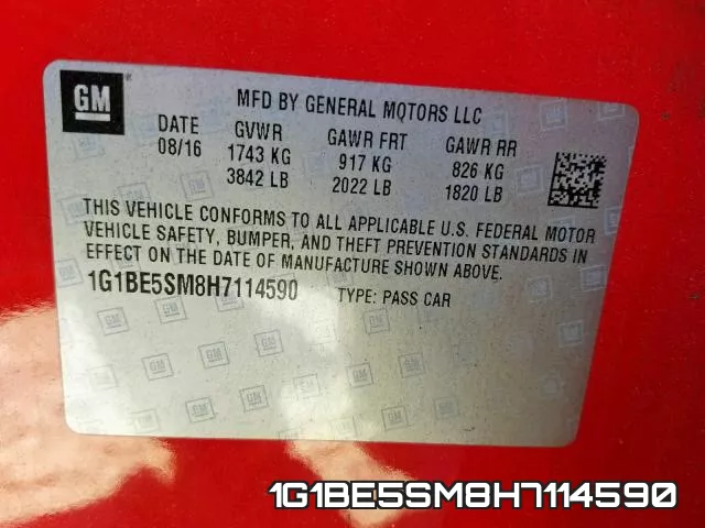 1G1BE5SM8H7114590 фото 2