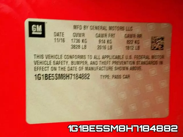 1G1BE5SM8H7184882 фото 2