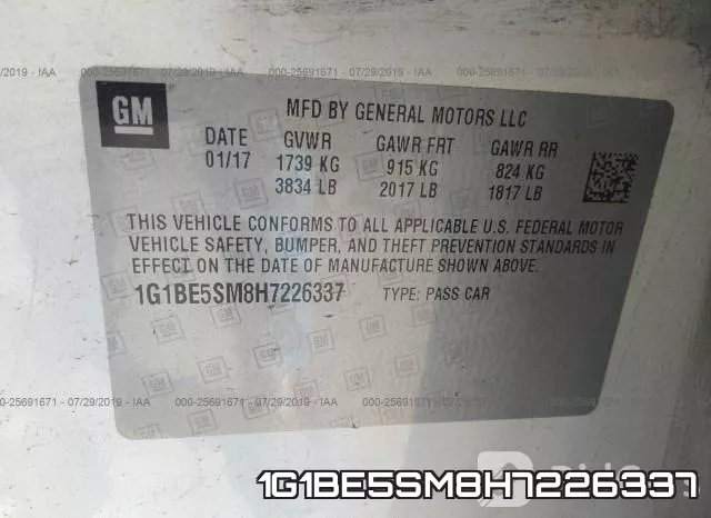 1G1BE5SM8H7226337 фото 10