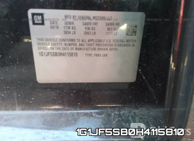 1G1JF5SB0H4115810 фото 10