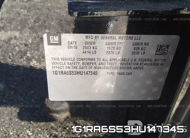 1G1RA6S53HU147345 фото 10