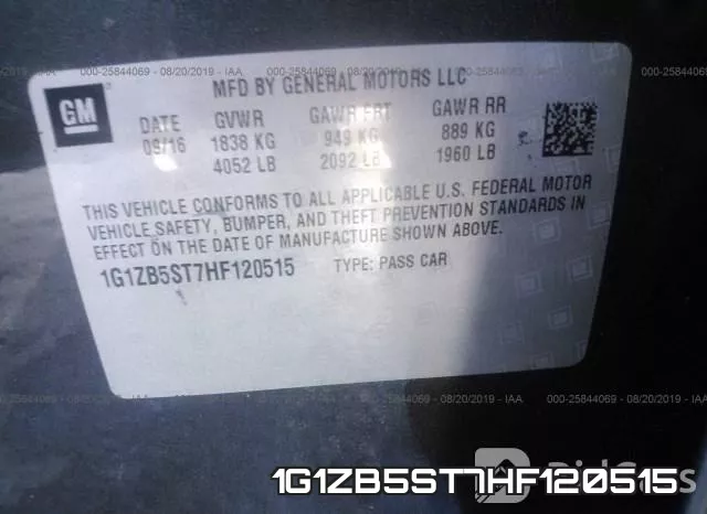 1G1ZB5ST7HF120515 фото 10