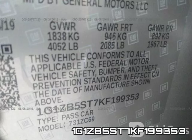 1G1ZB5ST7KF199353 фото 10