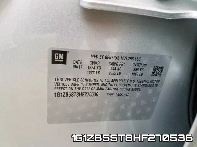 1G1ZB5ST8HF270536 фото 2