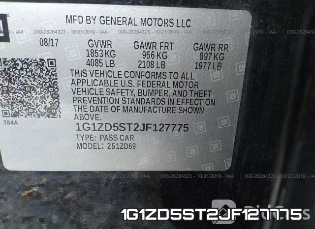 1G1ZD5ST2JF127775 фото 10