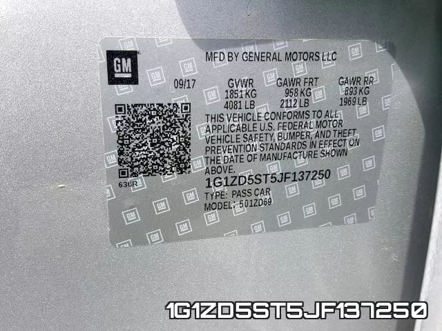 1G1ZD5ST5JF137250 фото 2