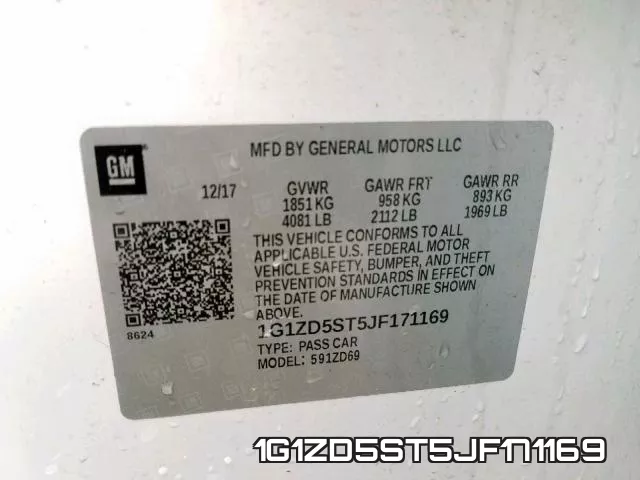 1G1ZD5ST5JF171169 фото 2