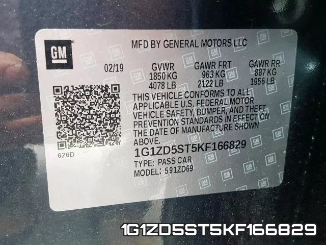 1G1ZD5ST5KF166829 фото 2
