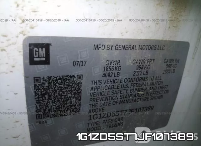 1G1ZD5ST7JF107389 фото 10