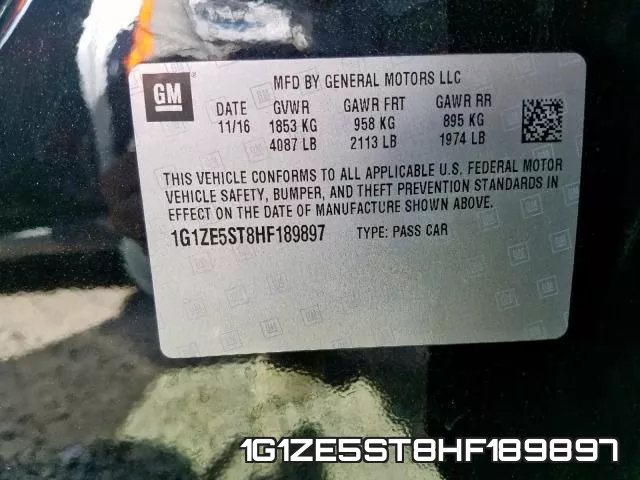 1G1ZE5ST8HF189897 фото 2