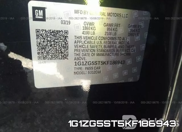 1G1ZG5ST5KF186943 фото 10