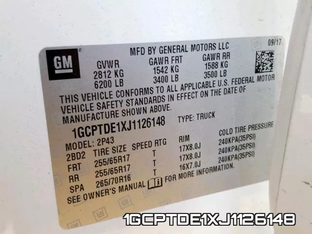 1GCPTDE1XJ1126148 фото 2