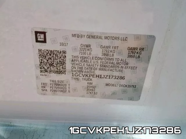 1GCVKPEH1JZ173286 фото 2