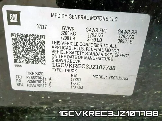 1GCVKREC3JZ107788 фото 2