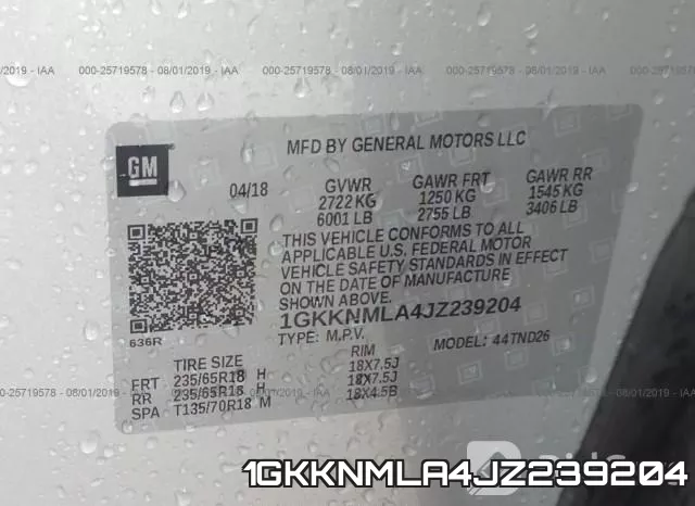 1GKKNMLA4JZ239204 фото 10