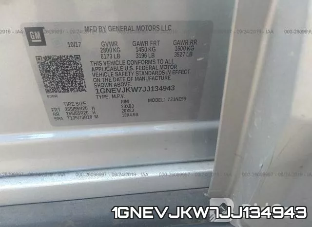 1GNEVJKW7JJ134943 фото 10