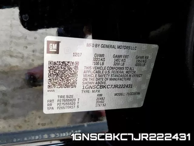 1GNSCBKC7JR222431 фото 2