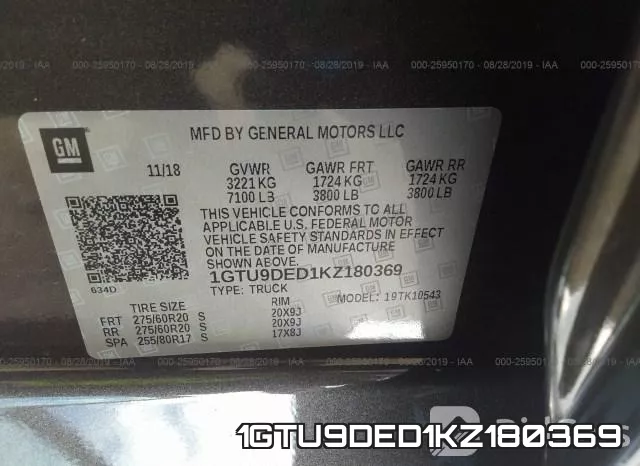 1GTU9DED1KZ180369 фото 10