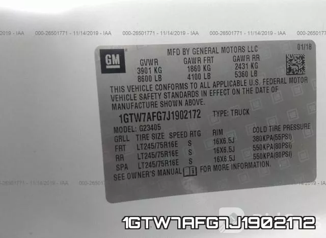 1GTW7AFG7J1902172 фото 10