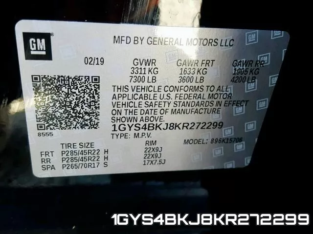 1GYS4BKJ8KR272299 фото 2