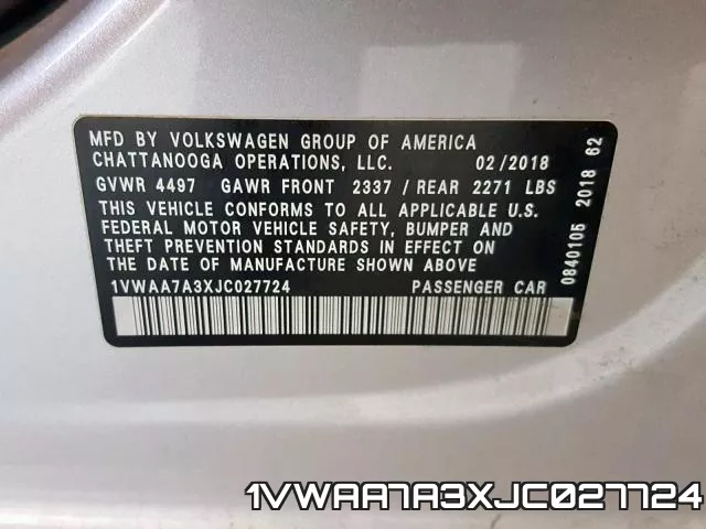 1VWAA7A3XJC027724 фото 2