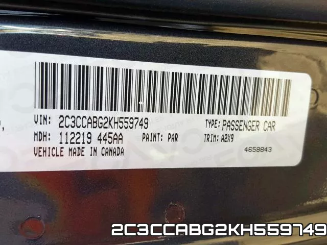 2C3CCABG2KH559749 фото 2