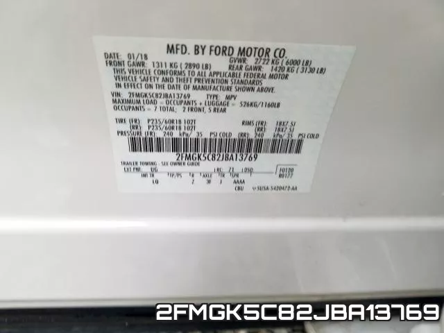 2FMGK5C82JBA13769 фото 2