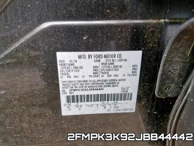 2FMPK3K92JBB44442 фото 2