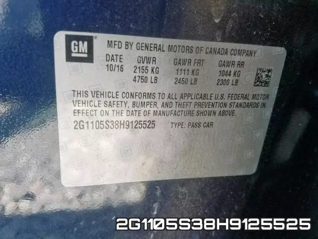 2G1105S38H9125525 фото 2