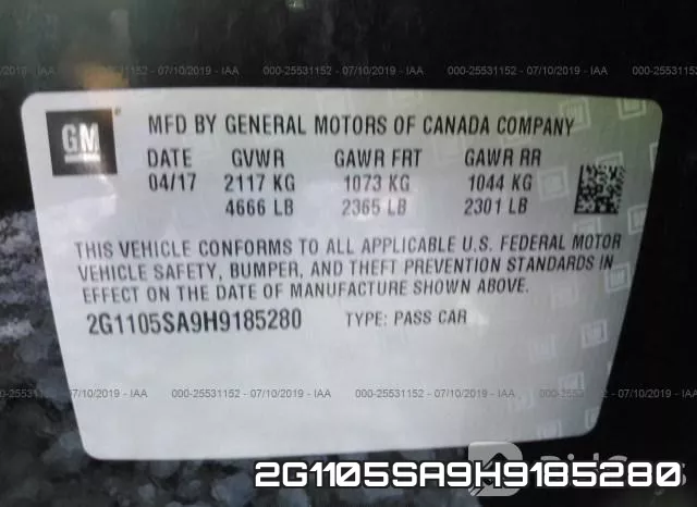 2G1105SA9H9185280 фото 10