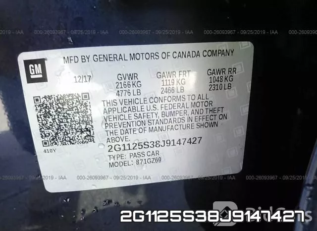 2G1125S38J9147427 фото 10