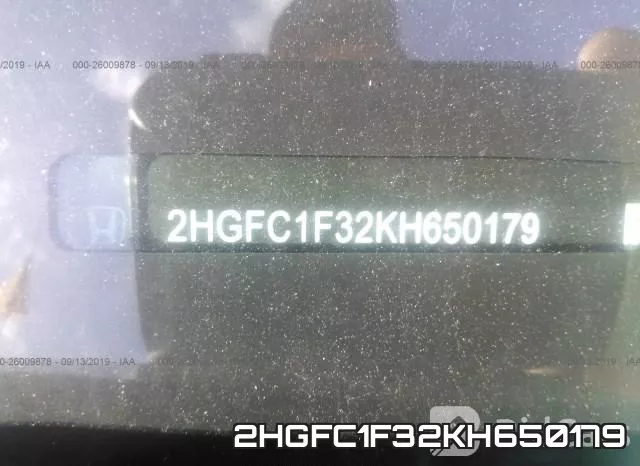 2HGFC1F32KH650179 фото 10
