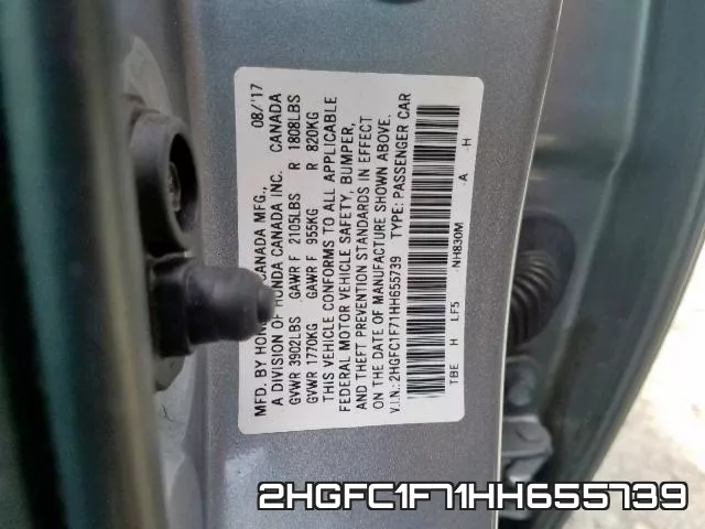 2HGFC1F71HH655739 фото 2