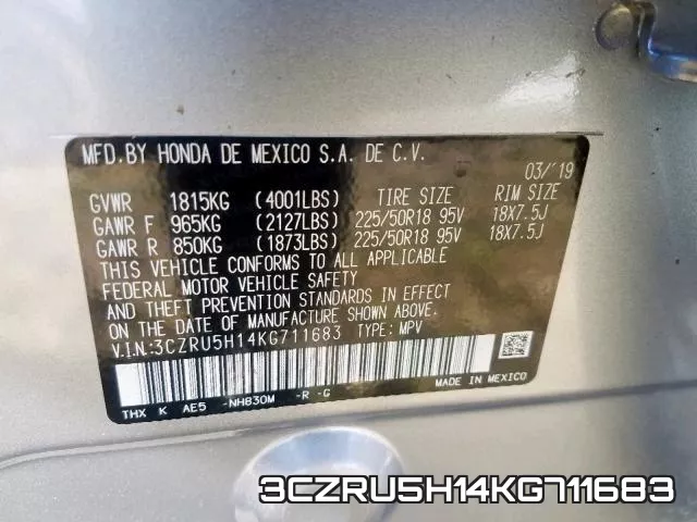 3CZRU5H14KG711683 фото 2
