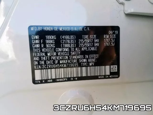 3CZRU6H54KM719695 фото 2