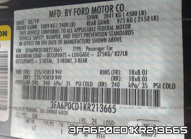 3FA6P0CD1KR213665 фото 10
