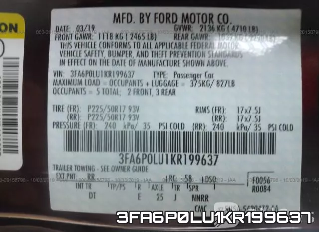 3FA6P0LU1KR199637 фото 10