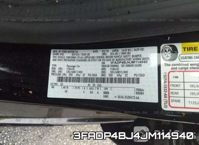 3FADP4BJ4JM114940 фото 10