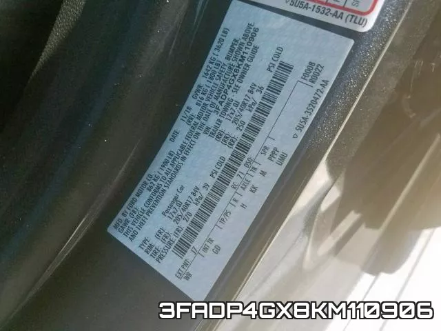 3FADP4GX8KM110906 фото 2