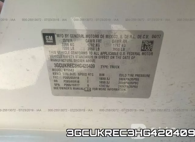 3GCUKREC3HG420409 фото 10