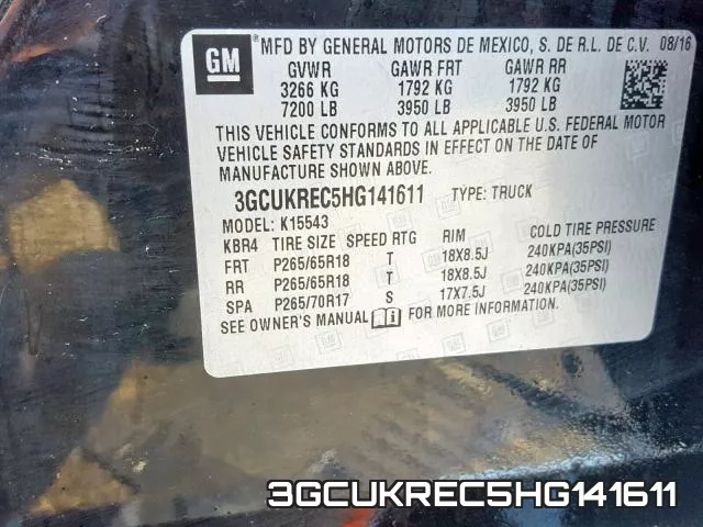 3GCUKREC5HG141611 фото 2
