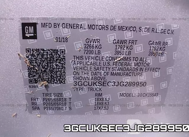 3GCUKSEC3JG289950 фото 10