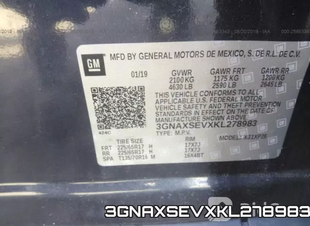 3GNAXSEVXKL278983 фото 10