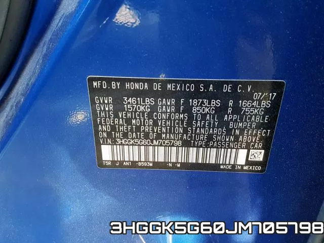 3HGGK5G60JM705798 фото 2